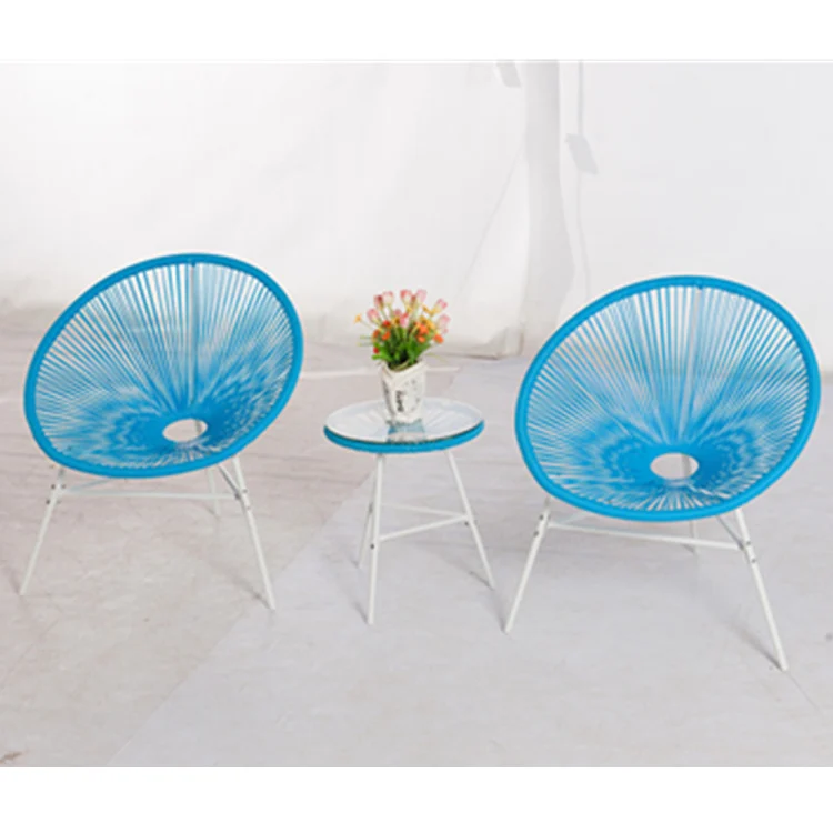 Плетеный стул Acapulco для использования в помещении и на улице, плетеный стул в форме груши для любых погодных условий патио, цветной стул Acapulco Accent