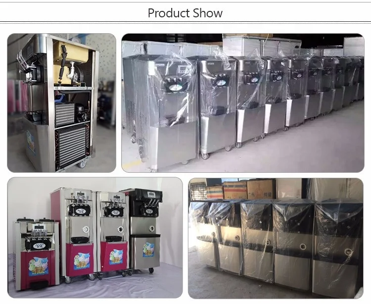 Commercial Three Flavor Soft Ice Cream Machine