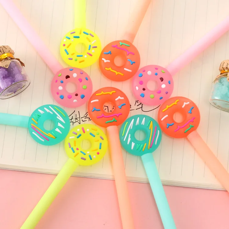 
Cute cartoon donuts plastic natural carton rollerball pen and Promotional pen 