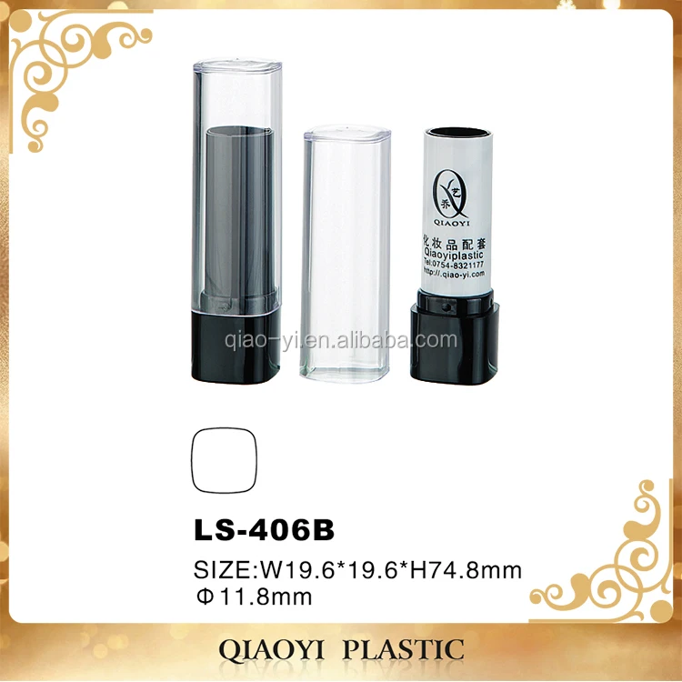 Горячая Распродажа, косметическая упаковка, Черный Тюбик для губной помады, прозрачный пластиковый тюбик для губной помады, контейнер