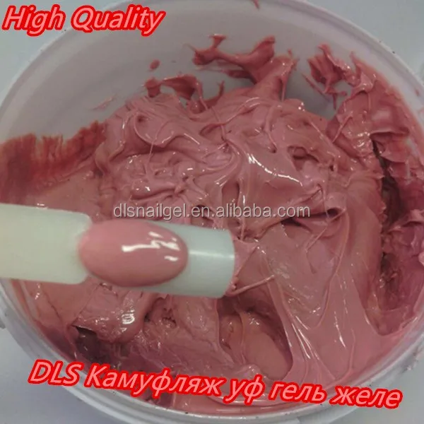 Camouflage UV Gel Jelly thick hard gel nail polish  bulk color Rubber base coat jar 1kg for last long time