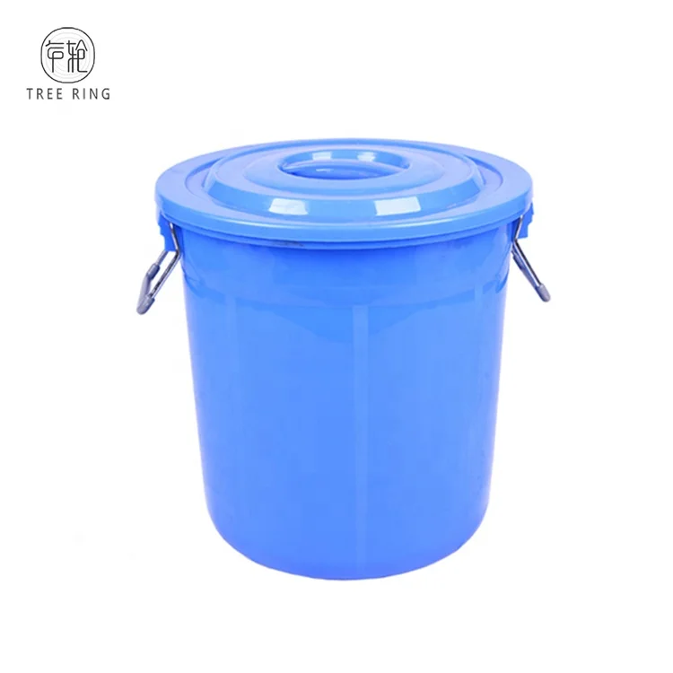 Customized Poly Tank 50L Fishing Bucket Plastic With Lids Handle For Feeding Water Storage