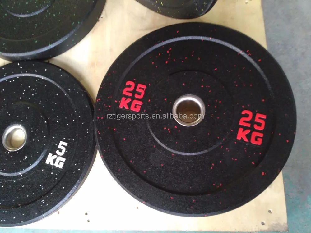 Color Speckles spots Black Hi-temp rubber bumper weight plate