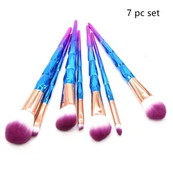 High Quality Reasonable Price Blue and Purple Make Up Brush Set, 7/10/12/20 pcs per Set Private Logo Makeup Brushes Set