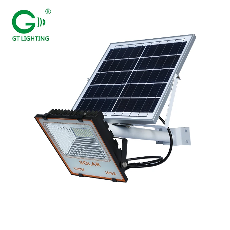 
China new innovative product waterproof ip66 50w 100w 150w remote control solar led flood light 