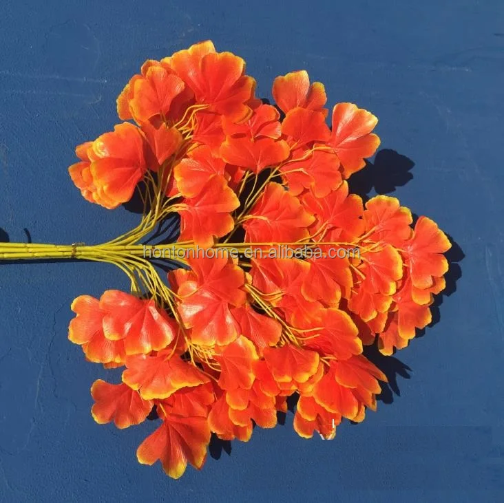 60cm Ginkgo Biloba Leaf Five Branches Maidenhair Trees Leaves Artificial Tree