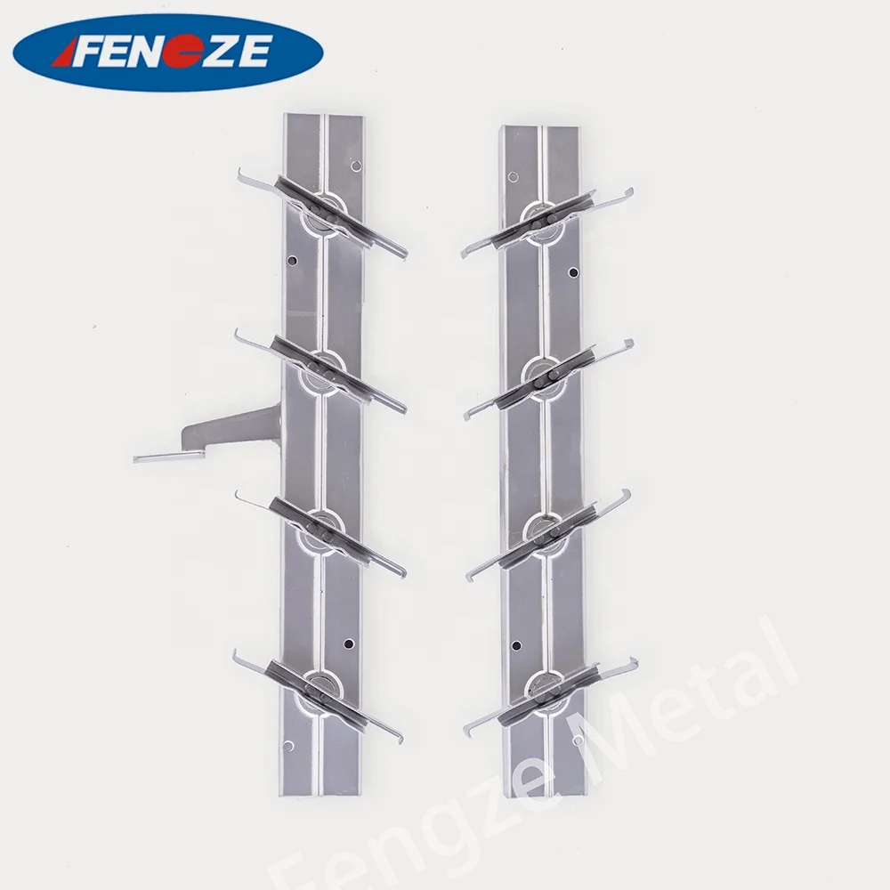 A12-2 4inches adjustable outdoor jalousie Fixed Silver glass window iron louvre frame