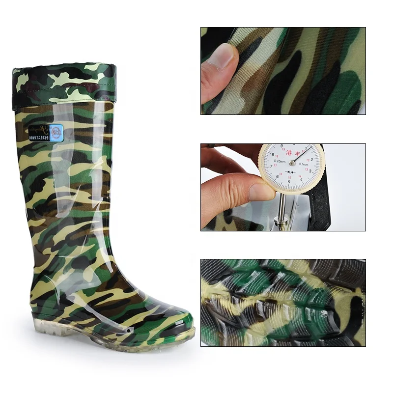 
Waterproof Shoe Long Rubber Designer Fashion Black Pvc Transparent Men Neoprene Rain Boots 