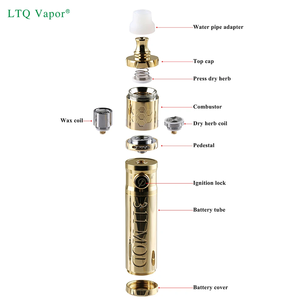New arrival vape pen Glass Water 311 mod mechanical mod for wax herbal vaping