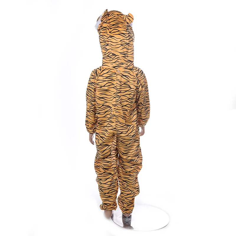 Factory Wholesale cute animal tiger cosplay costume funny animal costume cartoon character hooded onesie costume