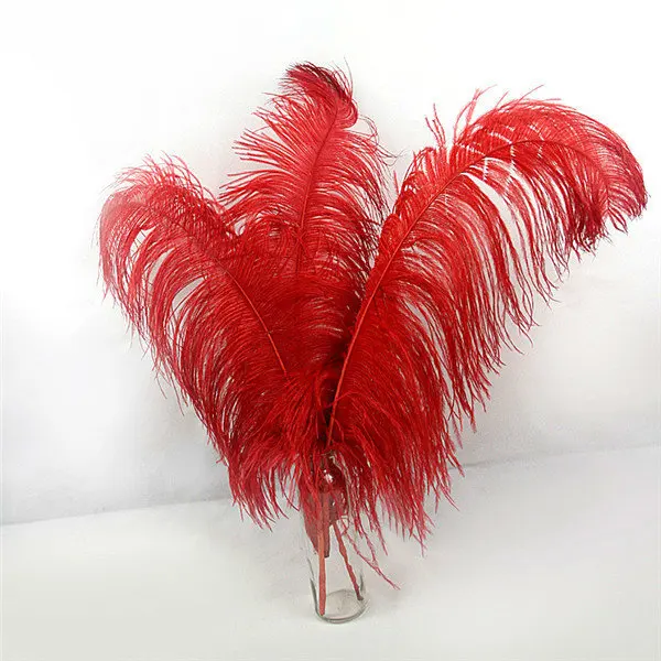 wholesale red ostrich feathers large decorative feather