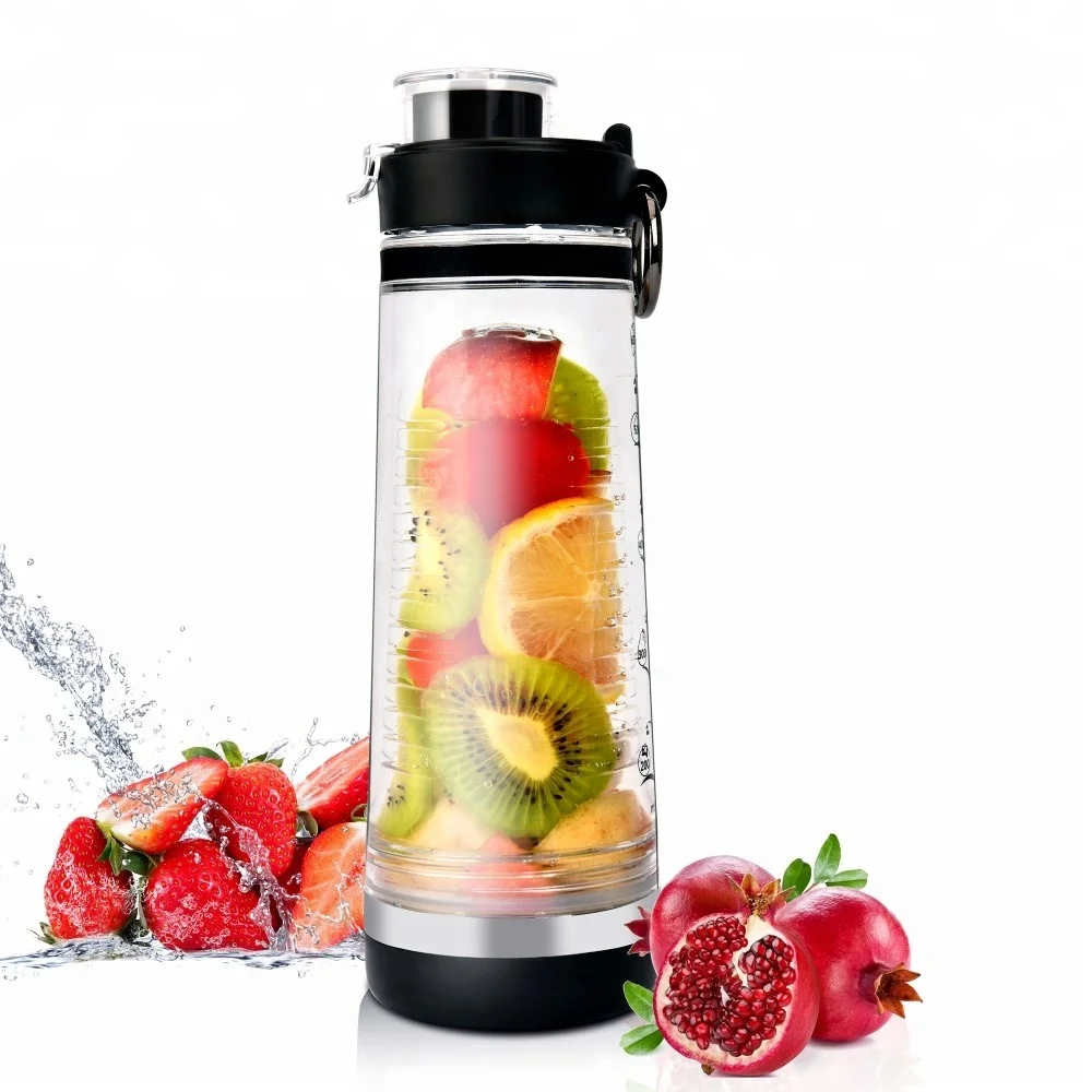 2018 Amazon Hot Sale New Product 550ml Free Sport Flip Top Lid Tritan Fruit Infuser Water Bottle