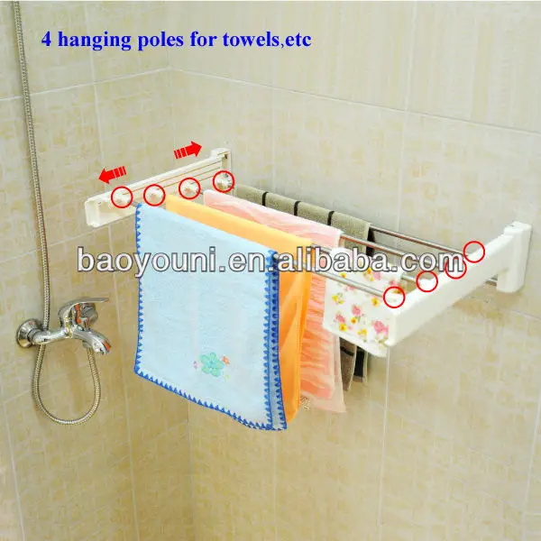byn ванной из нержавеющей стали вешалка для полотенец складывая вешалка для полотенец настенное крепление вешалка для