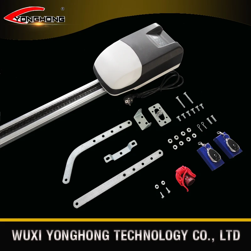 Sectional garage automatic sliding door kit