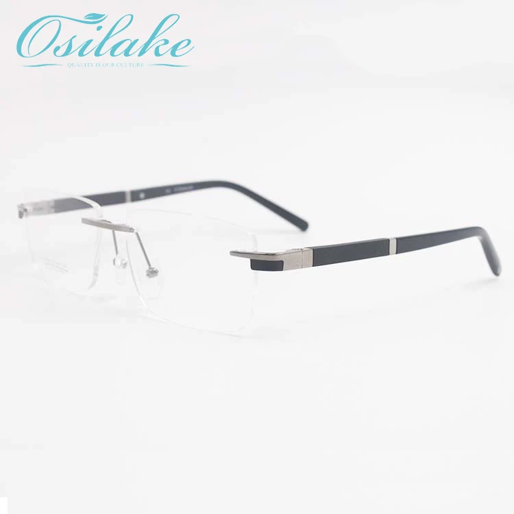 New model occhiali men china eyeglasses retro rimless eyewear eye glass optical frame pure titanium reading glasses for men