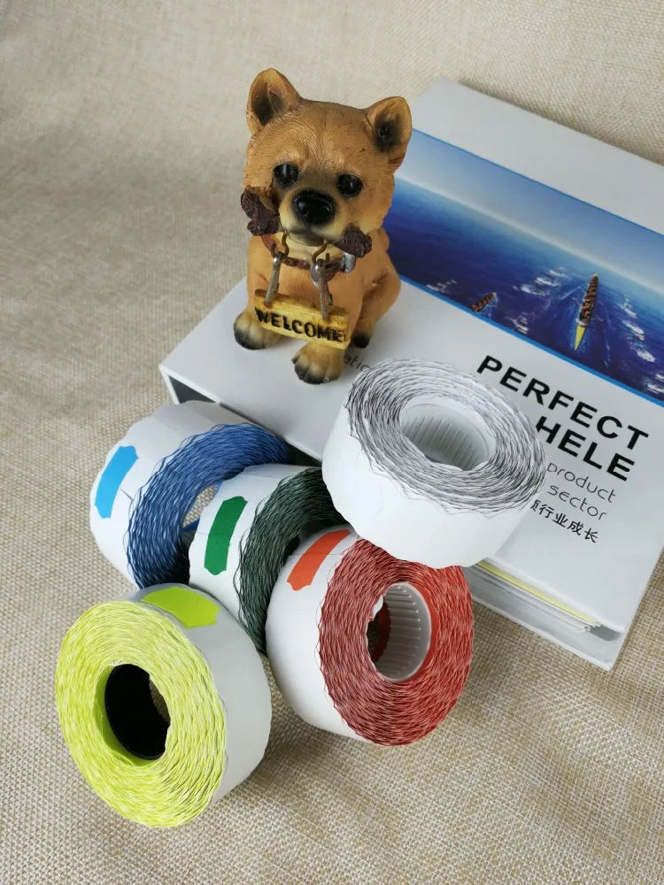 wave Clothing price label 22x12 mm 1500 stks glassin liner matt price tags