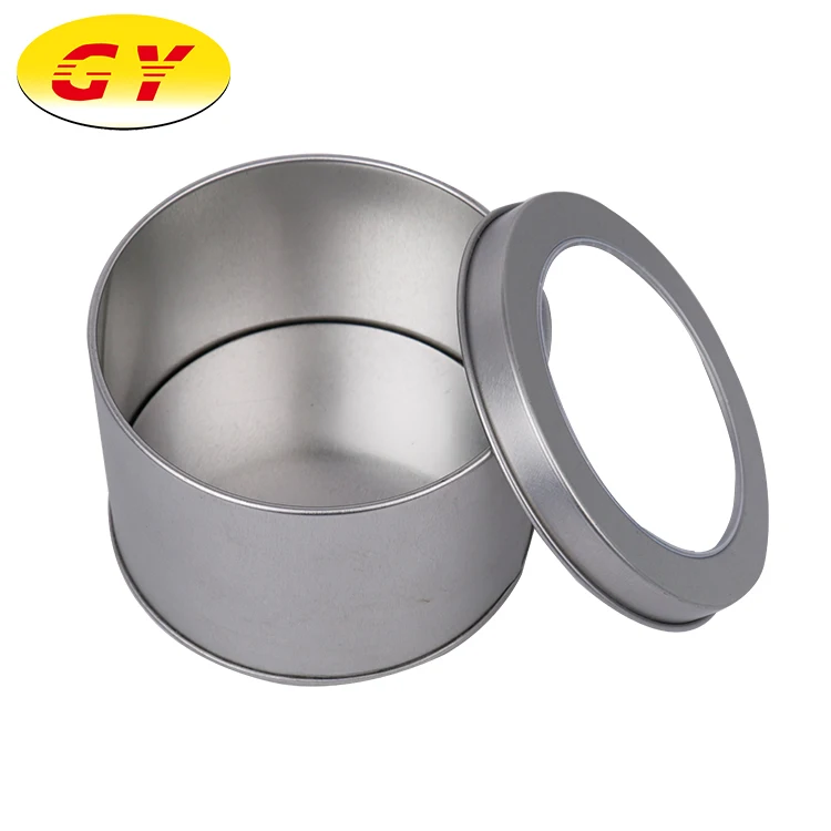 New high quality food gift wrap gold round metal tin can