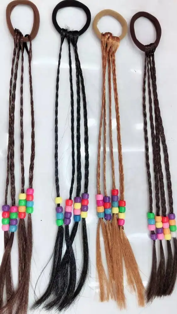 
Wholesale price factory braiding hair synthetic hair wigs Braid ornaments decorated with Colored Beads synthetic braiding hair 