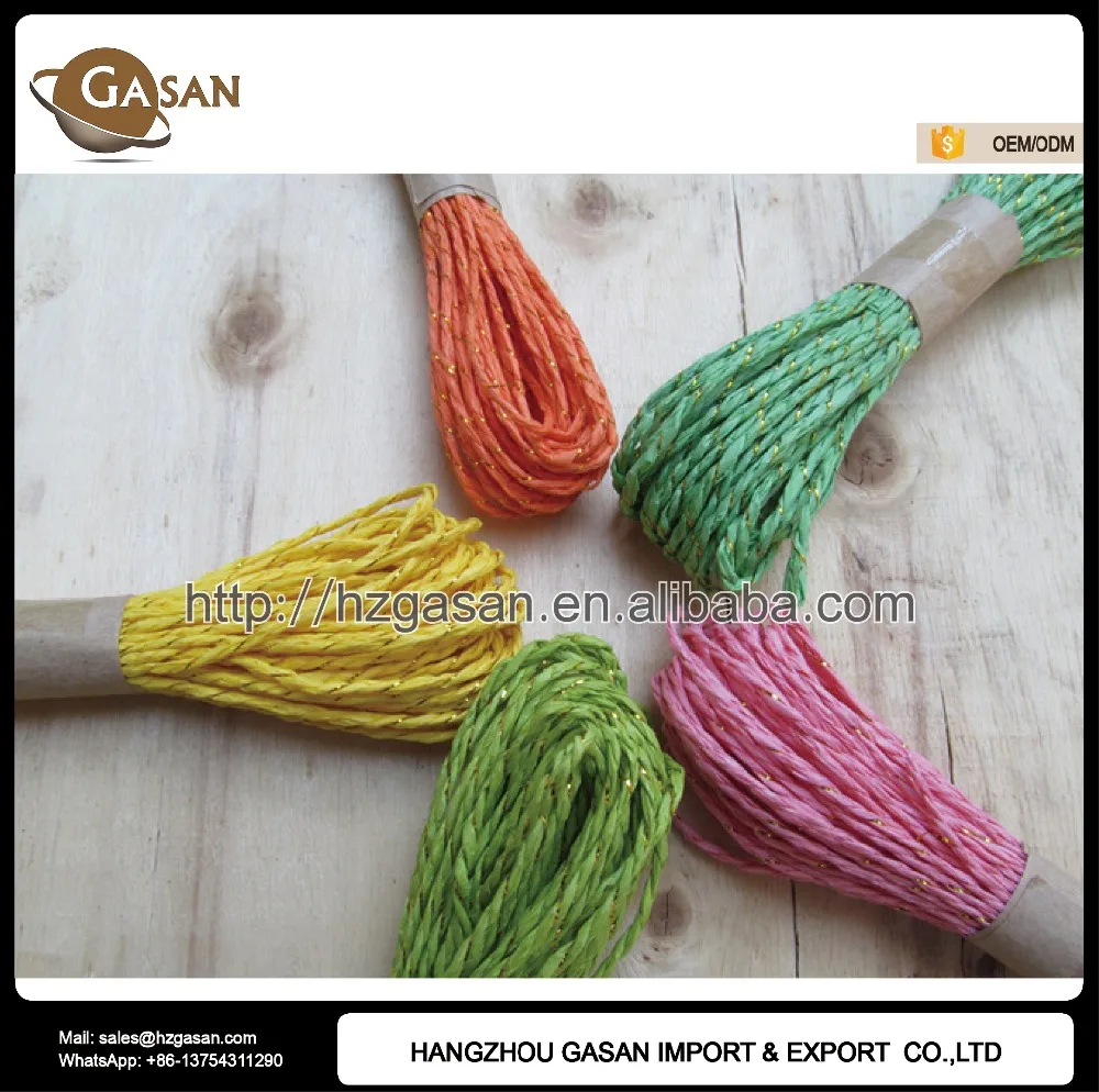 
20m/bundle Bulk Colored Twisted Thread Paper Raffia 