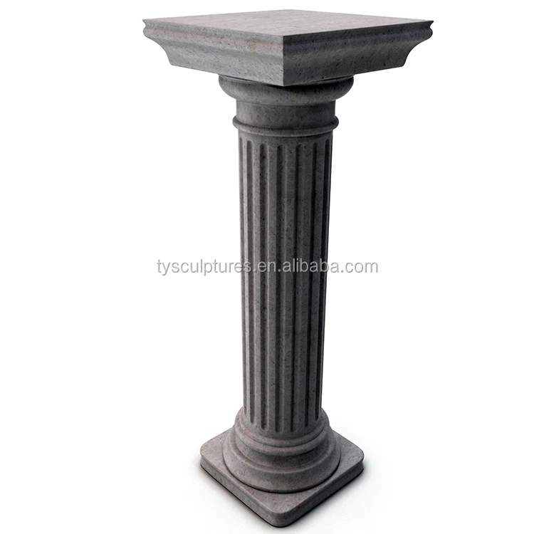 small size antique Roman style stone white marble columns pillars for home garden building decoration