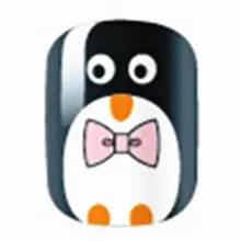 Black Penguin Lovely Nail Arts Sticker 14 pcs set Waterproof Nail Decal Art Sticker Gel Polish