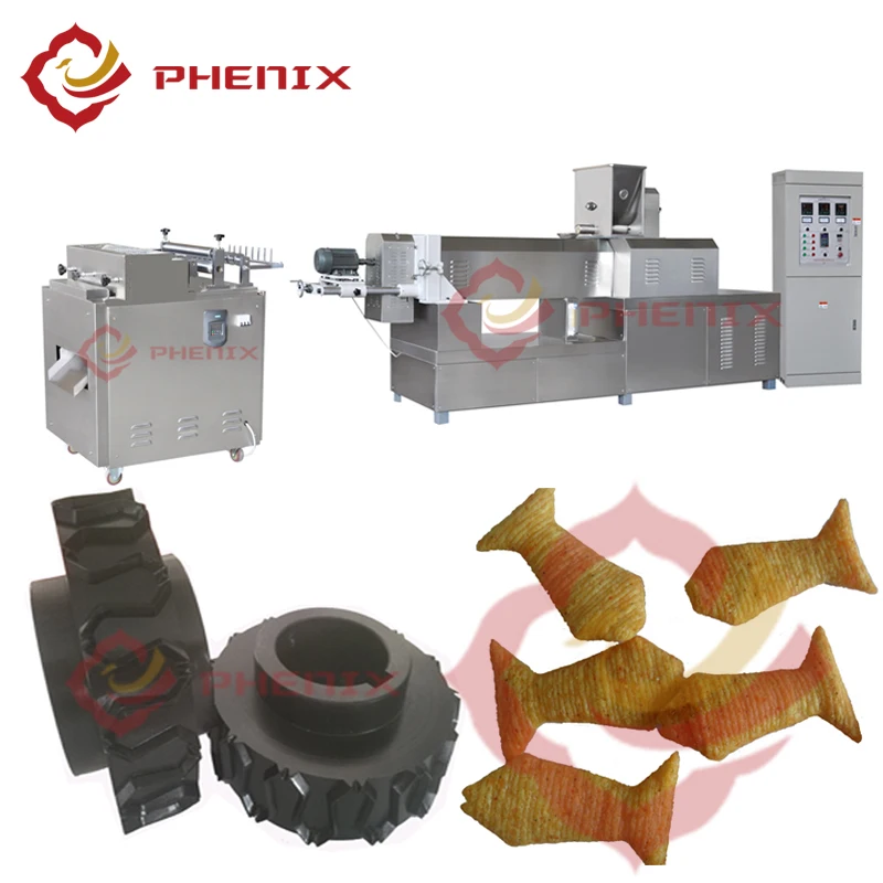 Industry Fried Wheat Flour Snack Making Machine / Crispy Chips / Bugles / Rice Crust Process Line