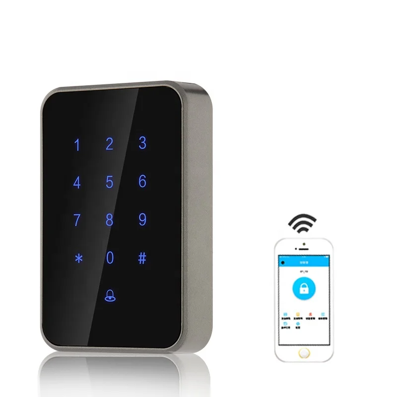 Smart Blue tooth Access Control Entrance APP With Key Remote Digital Lock for Sliding Glass Wooden Door