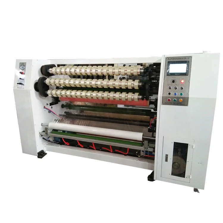 
Four shaft exchange adhesive tape spooling machine,adhesive tape log slitter,bopp tape machine from china 