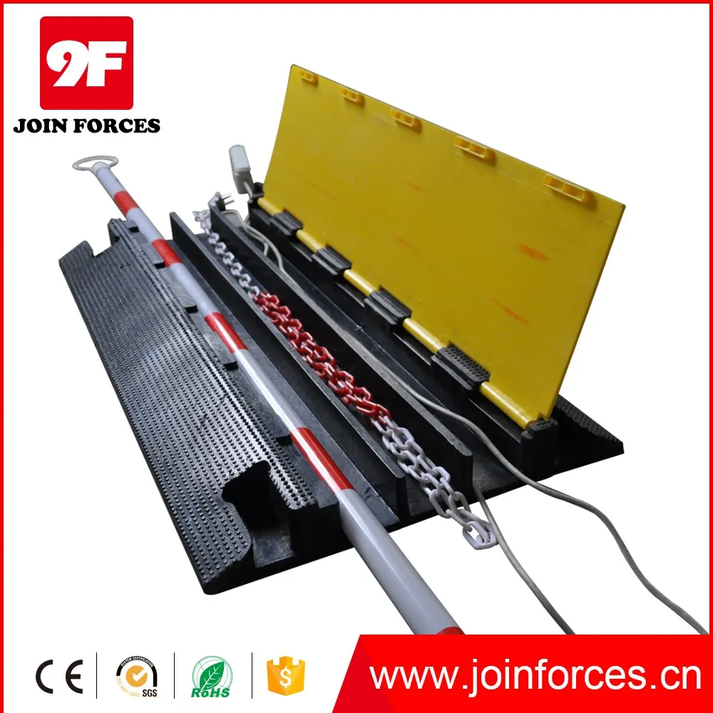 High quality 3-channel heavy duty cable protector rubber ramps cable covers