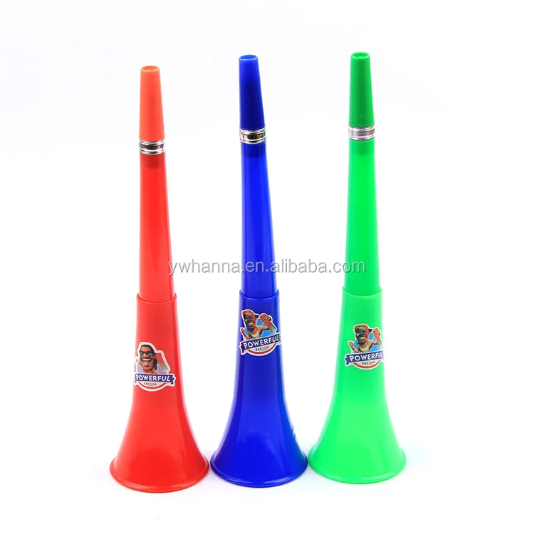 new business ideas 14 inch plastic ball games fan air horn/trumpet for loud speaking
