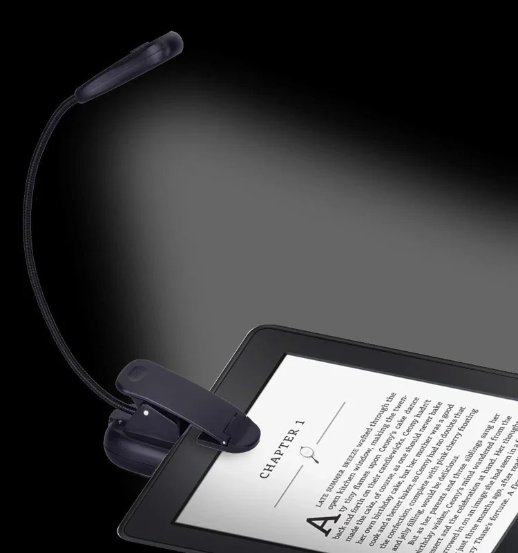 
Clip on Book Lamp 3 Colors x3 Levels Eye Care Reading Up to 60 Hours Rechargeable Book Light for Bookworms 