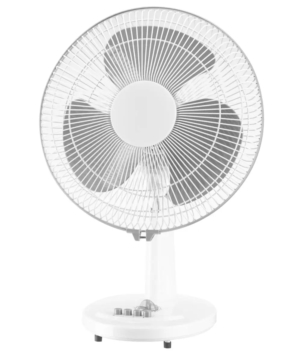 Electric Oscillating Table Desk Fan 12 Inch 3 Speed Plastic OEM Copper Household Air Cooling Fan