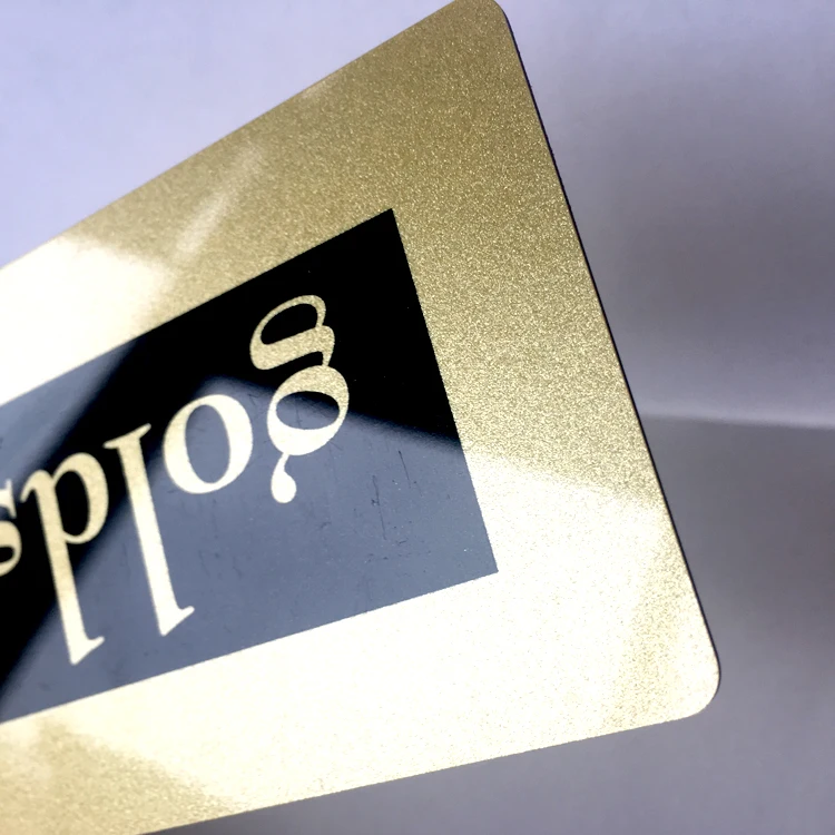 High Quality Membership Gift Card Gold Overlay Glossy  Lamination CR80 Plastic VIP Cards Embossed Number Pvc Card for Discount