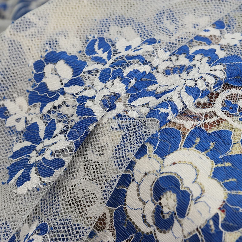 Hot sale quality beautiful breathable flower embroidery eyelash mesh fabric for clothing