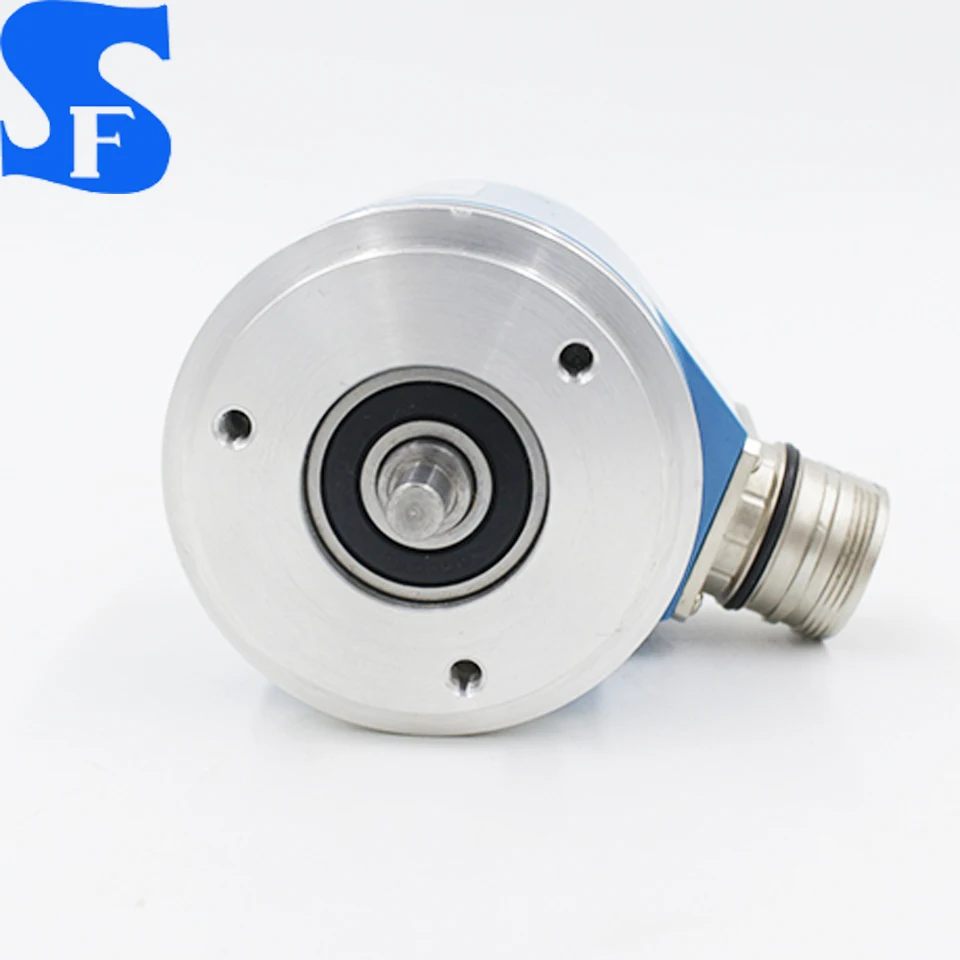 CNC machine using optical incremental flange rotary encoder