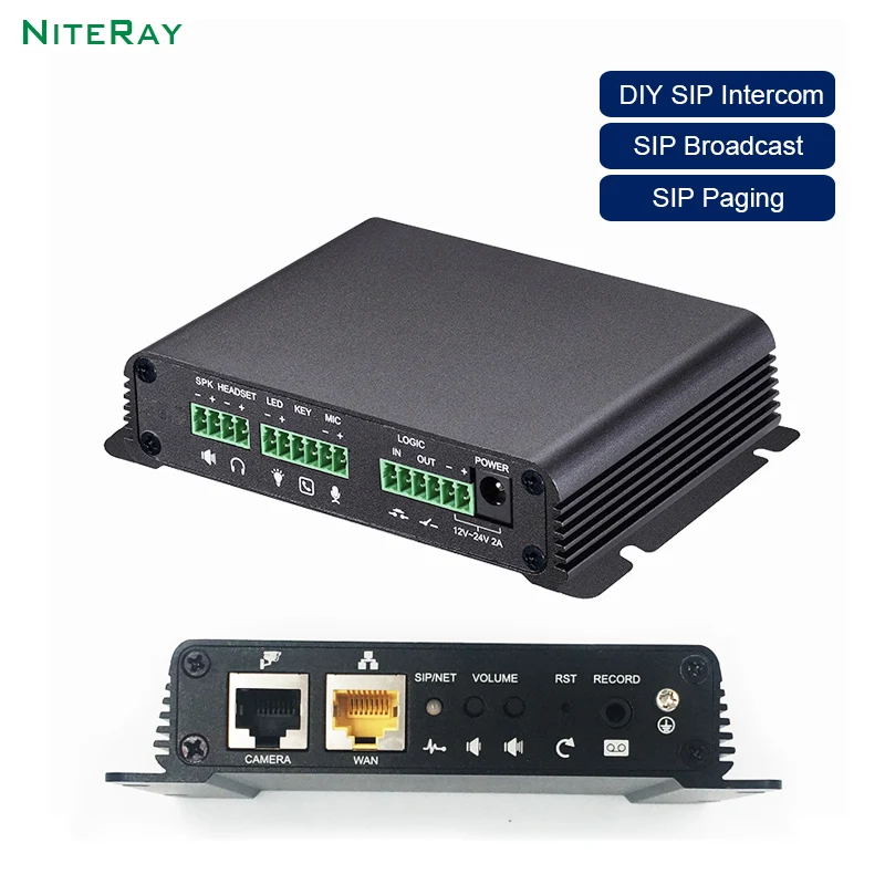 DIY IP video Intercom SIP Broadcast Gateway