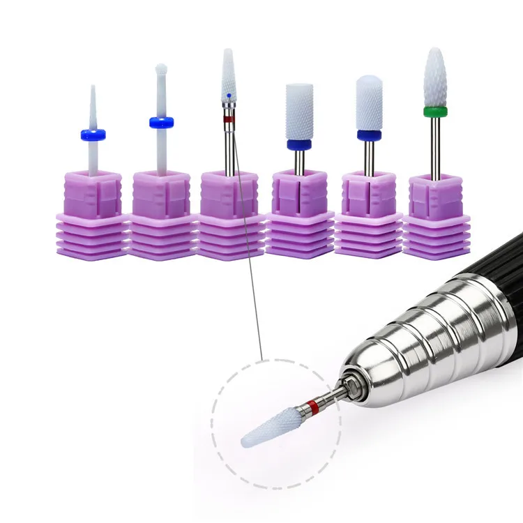 Ceramic Nail Drills Bit For Nail Art Tools Files Burr Bits