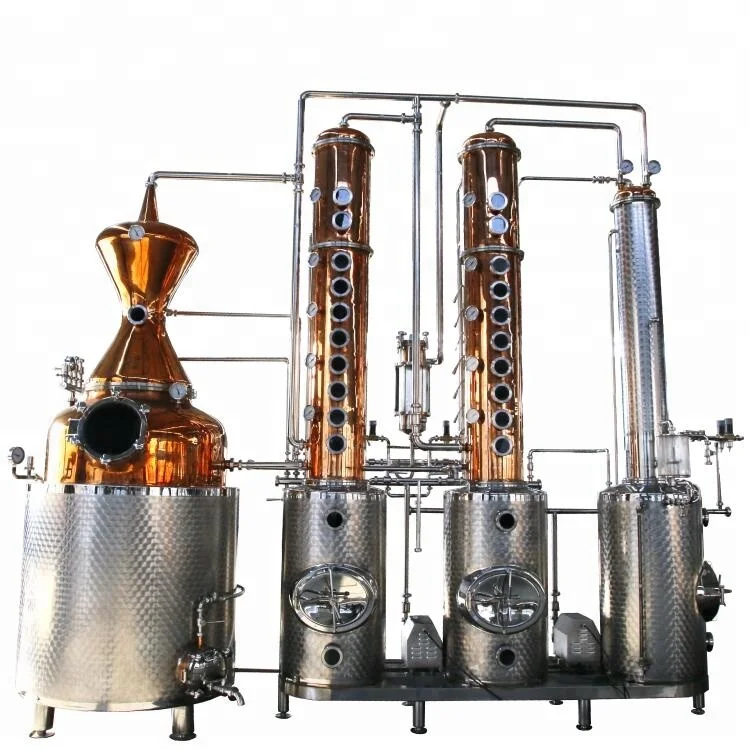 1500L Copper And Stainless Steel Whisky Alcohol Vodka Distillery For Sale