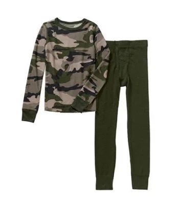 Термобелье вафельное для взрослых и мальчиков с круглым вырезом