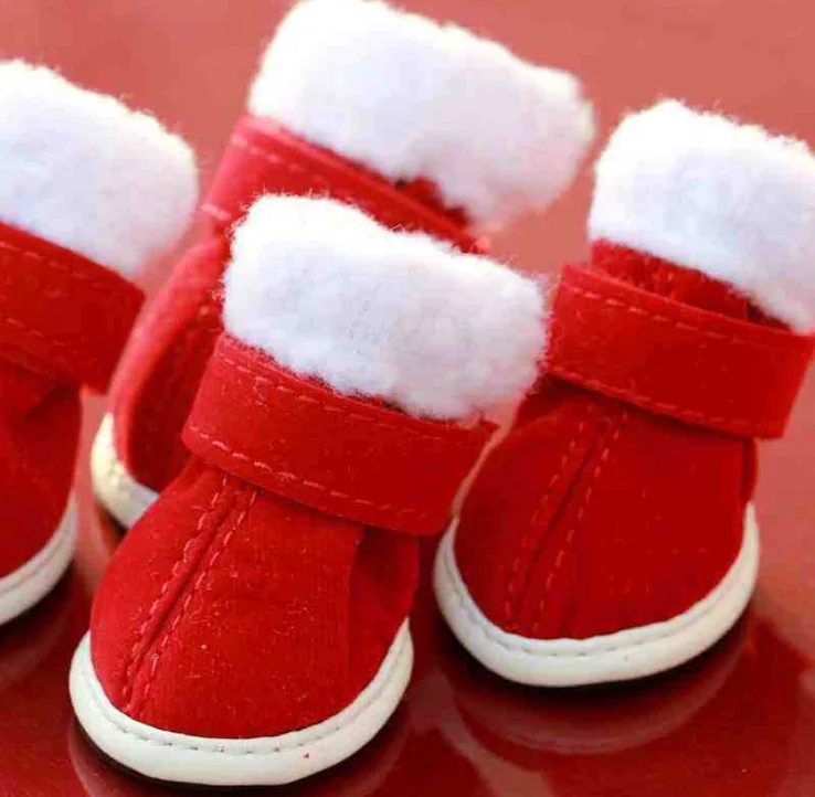 pet dog shoes pet Snow boots cats cool weather pet product velvet shoes
