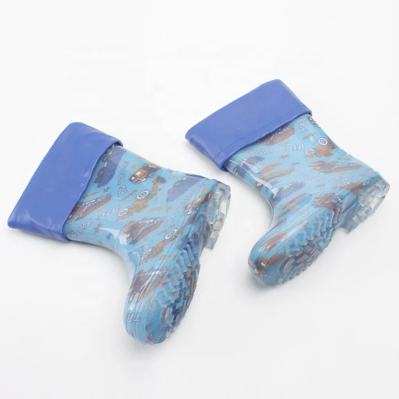 
Hot Sales Foldable Kids PVC Rain Boots Princess Pattern PVC Shoes 
