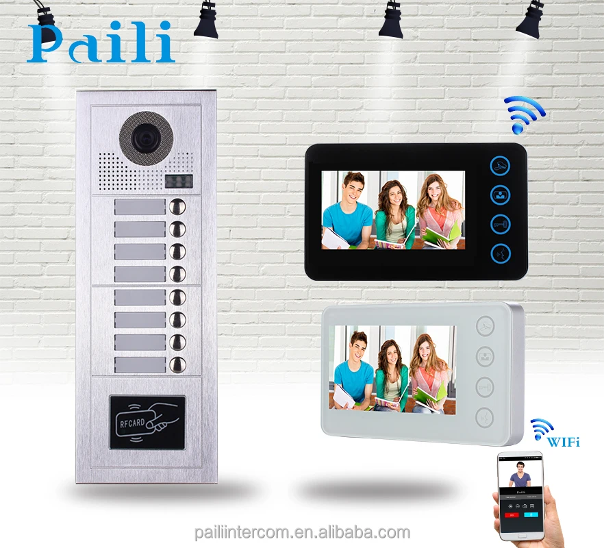 Multi Apartment Room To Room Ip Door Phone Wifi Wireless Video Intercom System Electronic