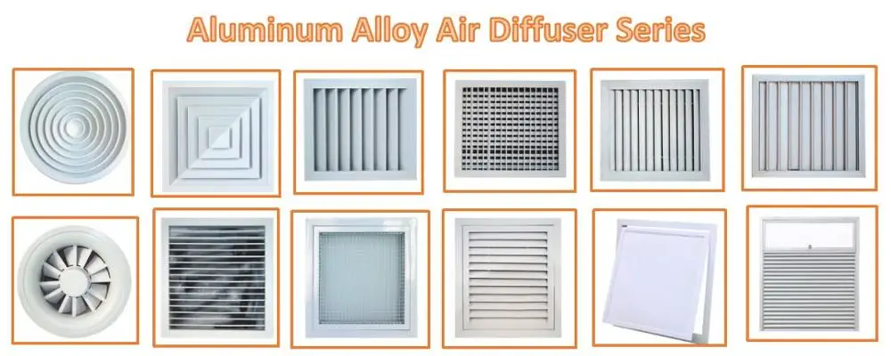 
HVAC aluminum alloy egg crate air grille 