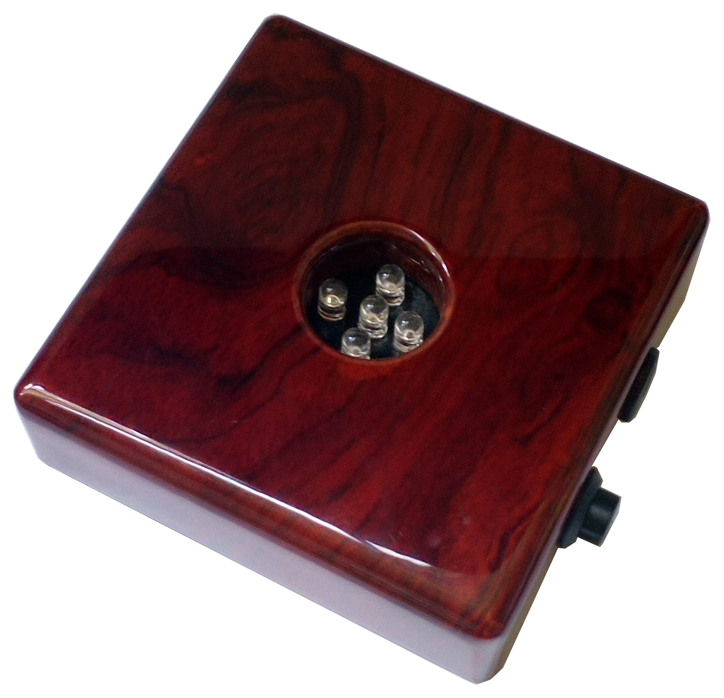 BOSHI Hot selling piano red square wooden led 3D Crystal light base