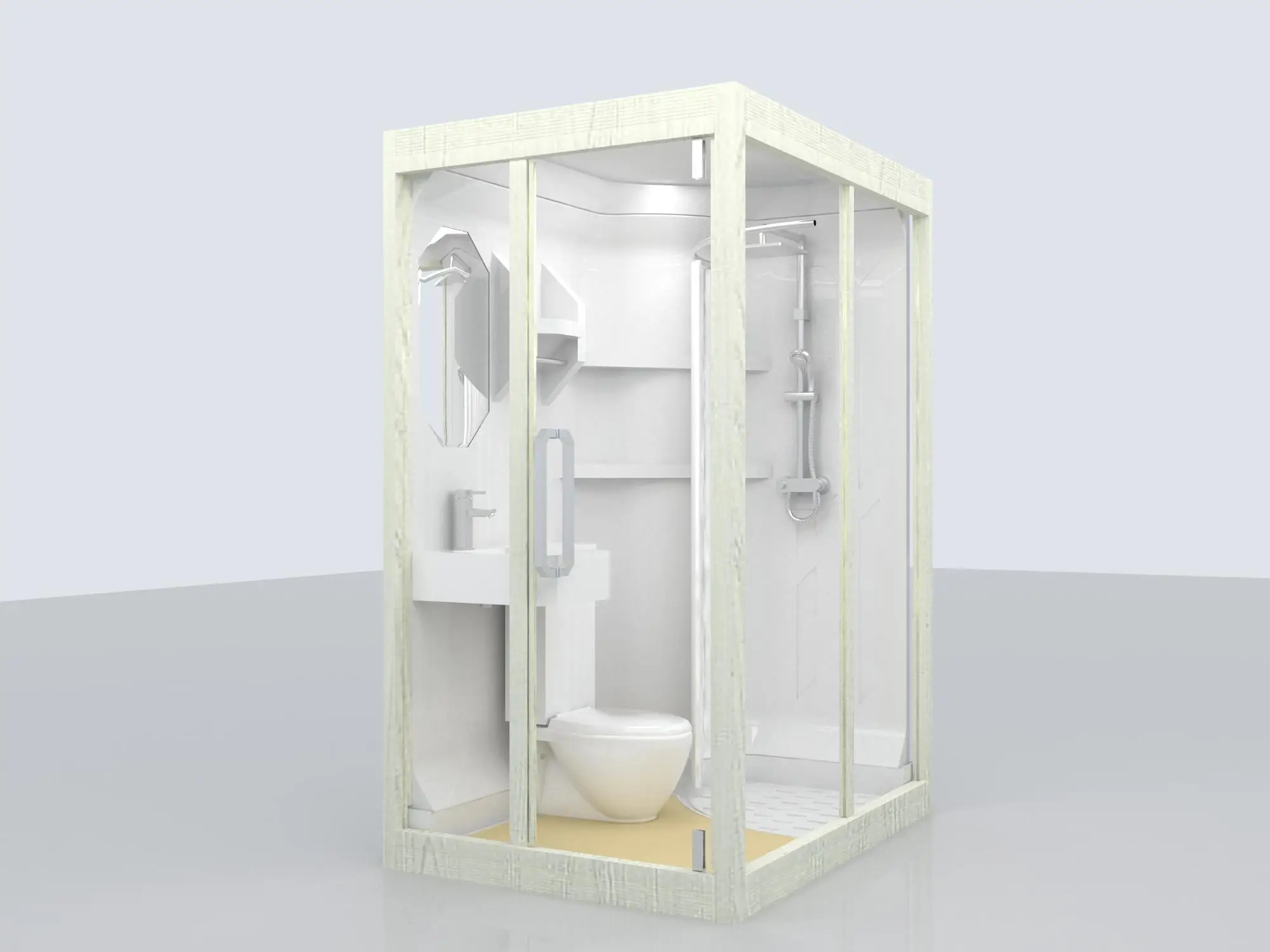 China suppliers prefab shower and toilet modular bathroom unit