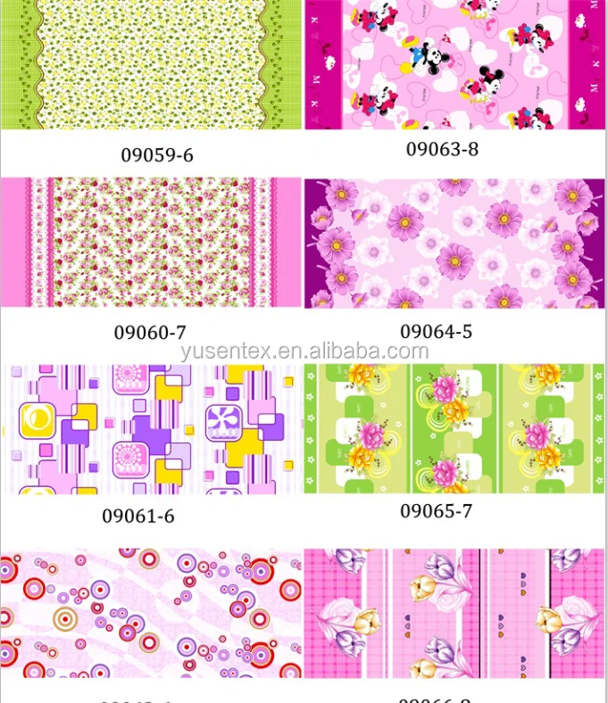 Wholesale100% Polyester pigment printed microfiber peach skin fabric for bedding/mattress textile fabric