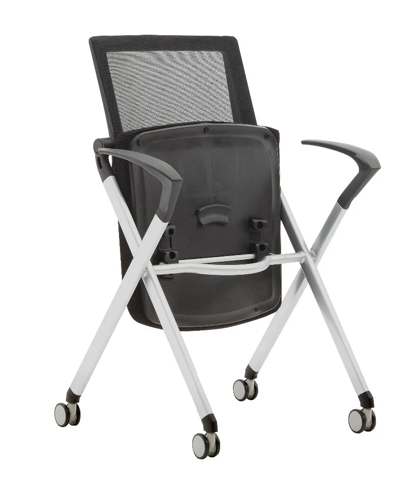 Modern Office Chair Competitive Foldable Design With Mesh Fabric Metal Aluminum Nylon Materials for Home Office Conferences