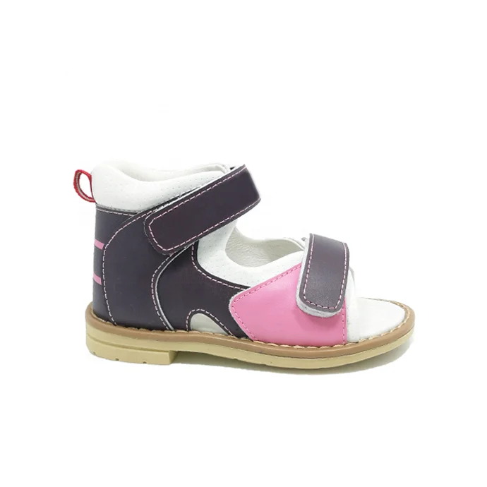 Wholesale Summer Leather Kids Hard Sole Flat Cute Fashion Fency Sandals Orthopedic Shoes for Girls Baby Toddlers Trainers