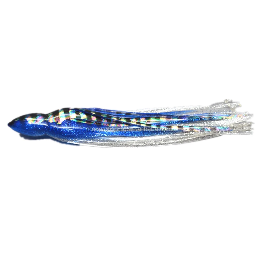 Premium UV Protected Big Game Trolling Fishing Squid Skirts Without Eyes