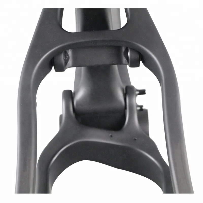 Full suspension 26er fat bike carbon frame with 200mm rear shock